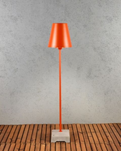 Lucca Lounge Lantern Orange Shade, Orange Shade Floor Lamp